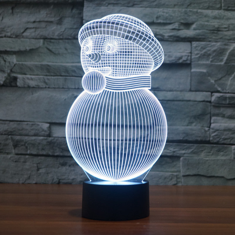 Christmas Snowman 3D Light