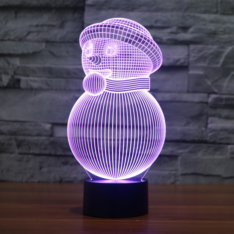 Christmas Snowman 3D Light