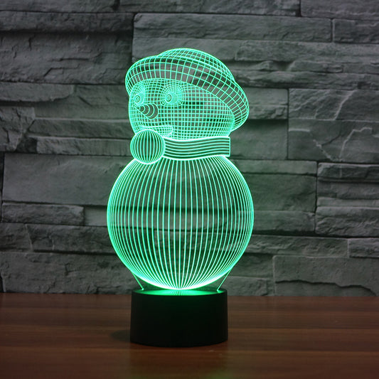 Christmas Snowman 3D Light