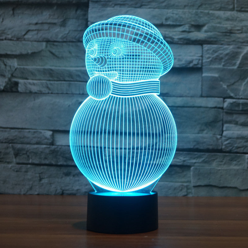 Christmas Snowman 3D Light