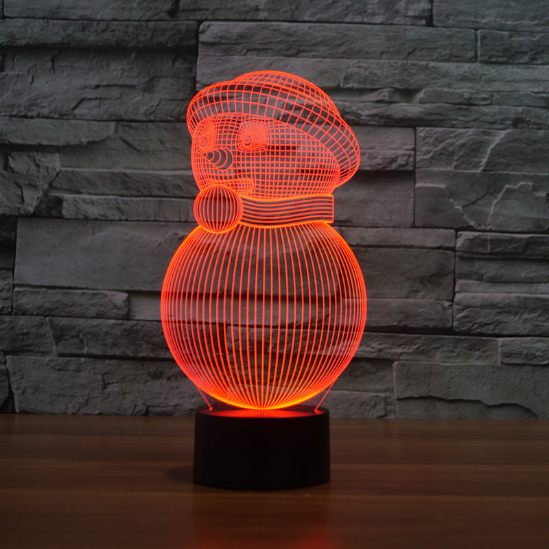 Christmas Snowman 3D Light