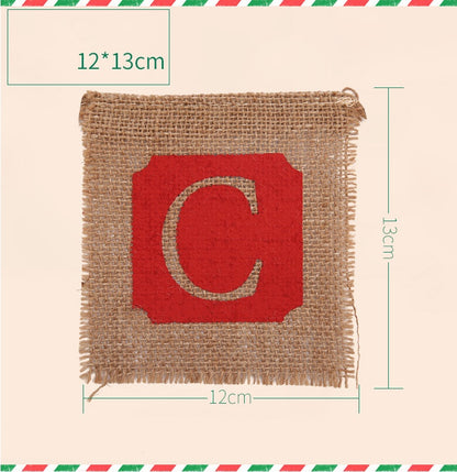 Merry Christmas Sackcloth Flag
